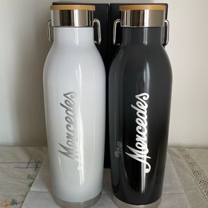 Mercedes Thermos Water Bottles Black & White